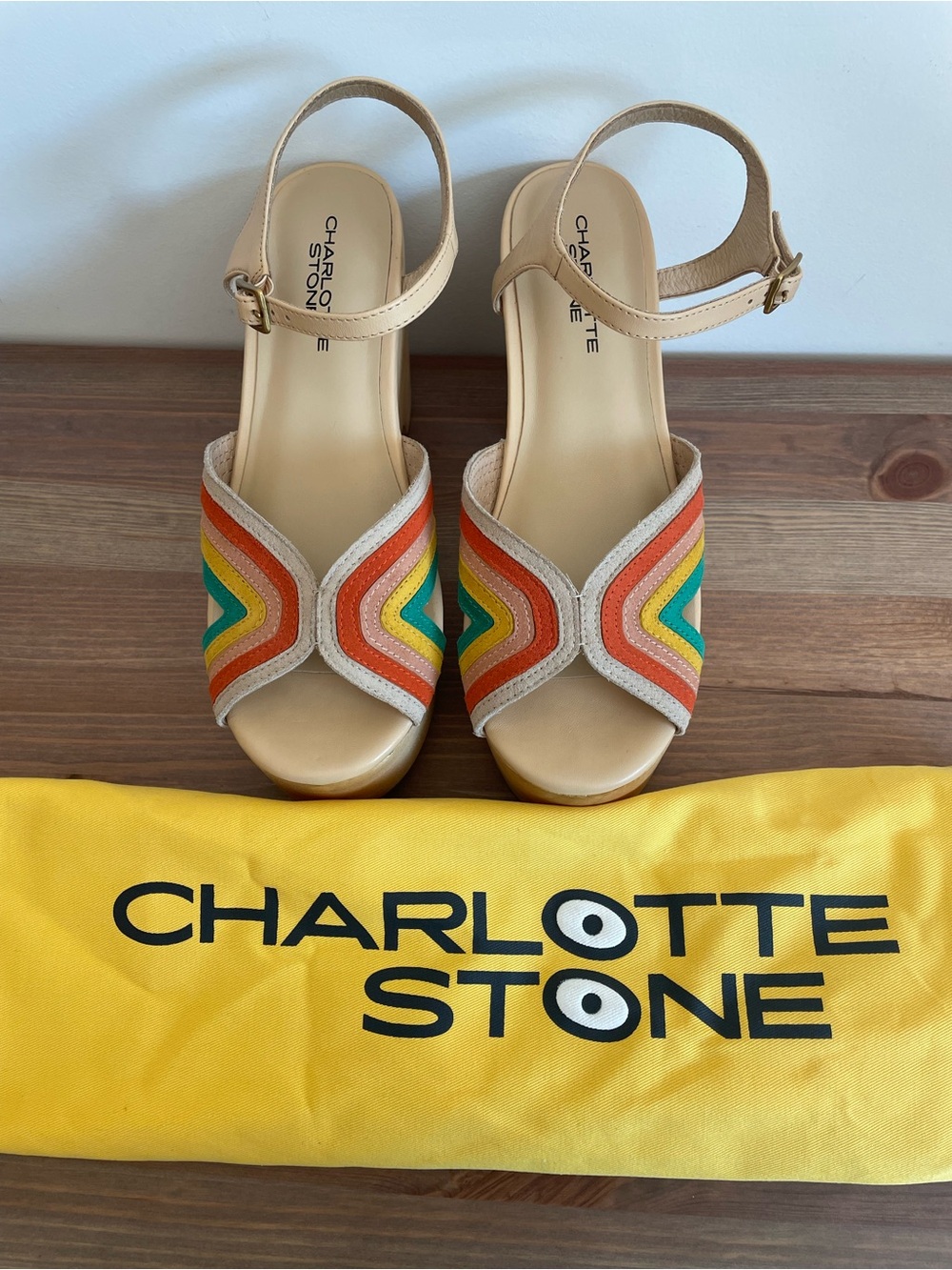 Charlotte Stone Donna Platform Clogs Rainbow - Picture 8 of 9